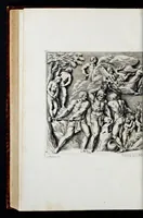 An illustration from Iconologia deorum, oder, Abbildung der Götter : welche von den Alten verehret worden : aus den welt-berühmtesten Antichen der Griechischen und Römischen Statuen : auch in Marmel, Porfido-Stein, Metall, Agat, Onyx, Sardonich und andren Edelsteinen befindlichen Bildereyen, sorgfältig abgesehen ... (1680)