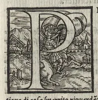 An illustration from Della geneologia de gli dei di m. Giovanni Boccaccio libri qvindeci : ne' quali si tratta dell'origine, & discendenza di tutti gli dei de' gentili : con la spositione, & sensi allegorici delle fauole & con la dichiaratione dell'historie appartenenti a detta materia (1564)