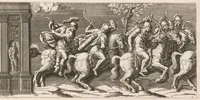 Picture 10 of 22 from L'entrée de l'empereur Sigismond a Mantoue : gravé en vingt cinq feuilles d'après une longue frise exécutée en stuc dans le Palais du T. de la même ville sur un dessin de Jules Romain (1675), leaf 26
