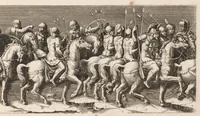 Picture 11 of 22 from L'entrée de l'empereur Sigismond a Mantoue : gravé en vingt cinq feuilles d'après une longue frise exécutée en stuc dans le Palais du T. de la même ville sur un dessin de Jules Romain (1675), leaf 28