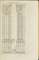 An illustration from Reigle generalle d'architectvre des cinq manieres de colonnes : à sçauoir, tuscane, dorique, ionique, corinthe, & cõposite : & enrichi de plusieurs autres, à exemple de l'antique (1568)