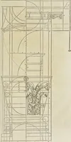 An illustration from Reigle generalle d'architectvre des cinq manieres de colonnes : à sçauoir, tuscane, dorique, ionique, corinthe, & cõposite : & enrichi de plusieurs autres, à exemple de l'antique (1568)