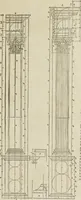 An illustration from Reigle generalle d'architectvre des cinq manieres de colonnes : à sçauoir, tuscane, dorique, ionique, corinthe, & cõposite : & enrichi de plusieurs autres, à exemple de l'antique (1568)