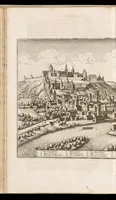 An illustration from Topographia Bohemiæ, Moraviæ et Silesiæ : das ist, Beschreibung vnd eigentliche Abbildung der vornehmensten vnd bekandtisten Stätte vund Plätze in den Königreich Boheim vnd einverleibten Landern, Mähren, vnd Schlesien (1650)
