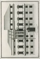 An illustration from Architecturæ ordines : gradatim dispositi in orthografhiis ædium cum opere rustico attico, et symmetriis coronidum in frontibus non ornatis ; X tabulis æneis nunc primum in lucem editi (1700)
