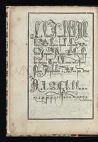 An illustration from Lo presente libro insegna la vera arte delo excelle[n]te scriuere de diuerse varie sorti de litere : le quali se fano p[e]r geometrica ragione & con la presente opera ognuno le potra imparare impochi giorni p[er] lo amaistramento, ragione, & essempli, come qui seguente vederai (1544)