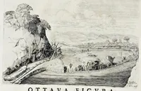 Picture 7 of 38 from L'arte di restituire à Roma la tralasciata nauigatione del suo Teuere : divisa in tre parti. 1. Gl'impedimenti, che sono nell'alueo del Teuere da Roma à Perugia, e suoi rimedij. 2. Le difficoltà, che sono nella nauigatione del Teuere da Roma sino al mare, e suoi rimedij. 3. Nella quale si discorre perche Roma è stata fabricata, e mantenuta sù le sponde del Teuere, e si tratta d'alcun'altre propositioni proficue per lo stato ecclesiastico. (1685), leaf 25