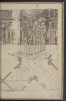 An illustration from L'architettura civile : preparata sú la geometria, e ridotta alle prospettive : considerazioni pratiche (1711)