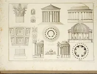 An illustration from L'architettura antica descritta e dimostrata coi monumenti ... : opera divisa in tre sezioni risguardanti la storia, la teorica, e le pratiche dell' architettura egiziana, greca e romana (1830)