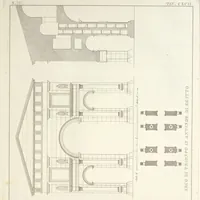 An illustration from L'architettura antica descritta e dimostrata coi monumenti ... : opera divisa in tre sezioni risguardanti la storia, la teorica, e le pratiche dell' architettura egiziana, greca e romana (1830)
