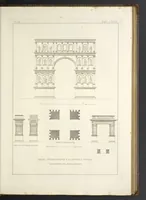 An illustration from L'architettura antica descritta e dimostrata coi monumenti ... : opera divisa in tre sezioni risguardanti la storia, la teorica, e le pratiche dell' architettura egiziana, greca e romana (1830)