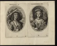 Picture 6 of 23 from Les vrais pourtraits de quelques unes des plus grandes dames de la chrestiente, desguisees en bergeres, I.[-IV.] partie = Ware afbeeldinghe van eenige der aldergrootste ende doorluchtigste vrouwen van heel christenrijck, vertoont in gedaente als herderinnen, I.[-IV.] deel (1640), leaf 40