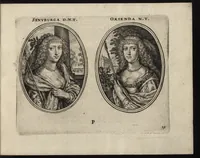 Picture 8 of 23 from Les vrais pourtraits de quelques unes des plus grandes dames de la chrestiente, desguisees en bergeres, I.[-IV.] partie = Ware afbeeldinghe van eenige der aldergrootste ende doorluchtigste vrouwen van heel christenrijck, vertoont in gedaente als herderinnen, I.[-IV.] deel (1640), leaf 46