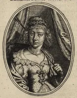 Picture 10 of 23 from Les vrais pourtraits de quelques unes des plus grandes dames de la chrestiente, desguisees en bergeres, I.[-IV.] partie = Ware afbeeldinghe van eenige der aldergrootste ende doorluchtigste vrouwen van heel christenrijck, vertoont in gedaente als herderinnen, I.[-IV.] deel (1640), leaf 48