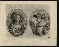Picture 17 of 23 from Les vrais pourtraits de quelques unes des plus grandes dames de la chrestiente, desguisees en bergeres, I.[-IV.] partie = Ware afbeeldinghe van eenige der aldergrootste ende doorluchtigste vrouwen van heel christenrijck, vertoont in gedaente als herderinnen, I.[-IV.] deel (1640), leaf 68