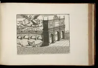 Picture 11 of 32 from Romanæ magnitvdinis monvmenta : qvæ vrbem illam orbis dominam velvt redivivam exhibent posteritati, vetervm recentiorvmqve qvotqvot hac de re scripservnt avthoritate probata, qvibvs svffragantvr nvmismata, et mvsea principvm præsertim fragmenta marmorea Farnesiana, qvæ vrbis antiqvæ ichnographiam continent (1699), leaf 140