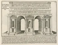 Picture 15 of 32 from Romanæ magnitvdinis monvmenta : qvæ vrbem illam orbis dominam velvt redivivam exhibent posteritati, vetervm recentiorvmqve qvotqvot hac de re scripservnt avthoritate probata, qvibvs svffragantvr nvmismata, et mvsea principvm præsertim fragmenta marmorea Farnesiana, qvæ vrbis antiqvæ ichnographiam continent (1699), leaf 162