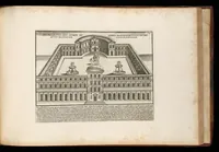 An illustration from Romanæ magnitvdinis monvmenta : qvæ vrbem illam orbis dominam velvt redivivam exhibent posteritati, vetervm recentiorvmqve qvotqvot hac de re scripservnt avthoritate probata, qvibvs svffragantvr nvmismata, et mvsea principvm præsertim fragmenta marmorea Farnesiana, qvæ vrbis antiqvæ ichnographiam continent (1699)