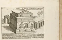 An illustration from Romanæ magnitvdinis monvmenta : qvæ vrbem illam orbis dominam velvt redivivam exhibent posteritati, vetervm recentiorvmqve qvotqvot hac de re scripservnt avthoritate probata, qvibvs svffragantvr nvmismata, et mvsea principvm præsertim fragmenta marmorea Farnesiana, qvæ vrbis antiqvæ ichnographiam continent (1699)