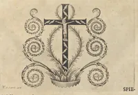 An illustration from Sculture e pitture sagre estratte dai cimiterj di Roma : pubblicate gia dagli autori della Roma sotterranea ed ora nuovamente date in luce colle spiegazioni per ordine di n. s. Clemente XII .. (1737)