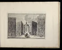 An illustration from Die Fürst-Bischofliche Olmucische Residentz-Stadt Cremsier : sambt denen nechst darbey neu-erhöbt, und von Grund zugericht und erbauten Lust- Blum- und Thier-Garten (1691)