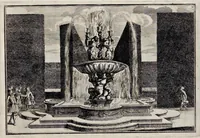 An illustration from Die Fürst-Bischofliche Olmucische Residentz-Stadt Cremsier : sambt denen nechst darbey neu-erhöbt, und von Grund zugericht und erbauten Lust- Blum- und Thier-Garten (1691)