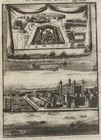 An illustration from Description de l'univers : contenant les differents systemes du monde, les cartes generales & particulieres de la geographie ancienne & moderne, les plans & les profils des principales villes & des autres lieux plus considerables de la Terre : avec les portraits des souverains qui y commandent, leurs blasons, titres & livrées : et les moeurs, religions, gouvernemens & divers habillemens de chaque nation (1685)