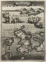 An illustration from Description de l'univers : contenant les differents systemes du monde, les cartes generales & particulieres de la geographie ancienne & moderne, les plans & les profils des principales villes & des autres lieux plus considerables de la Terre : avec les portraits des souverains qui y commandent, leurs blasons, titres & livrées : et les moeurs, religions, gouvernemens & divers habillemens de chaque nation (1685)