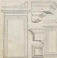 Picture 30 of 49 from Regole generali di architetvra sopra le cinqve maniere de gliedifici : cioe, thoscano, dorico, ionico, corinthio, et composito, con gliessempi dell'antiqvita, che per la magior parte concordano con la dottrina di Vitrvvio (1537), leaf 103