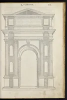 Picture 35 of 49 from Regole generali di architetvra sopra le cinqve maniere de gliedifici : cioe, thoscano, dorico, ionico, corinthio, et composito, con gliessempi dell'antiqvita, che per la magior parte concordano con la dottrina di Vitrvvio (1537), leaf 120