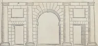 Picture 3 of 49 from Regole generali di architetvra sopra le cinqve maniere de gliedifici : cioe, thoscano, dorico, ionico, corinthio, et composito, con gliessempi dell'antiqvita, che per la magior parte concordano con la dottrina di Vitrvvio (1537), leaf 16