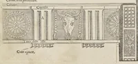 An illustration from Regole generali di architetvra sopra le cinqve maniere de gliedifici : cioe, thoscano, dorico, ionico, corinthio, et composito, con gliessempi dell'antiqvita, che per la magior parte concordano con la dottrina di Vitrvvio (1537)