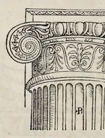 Picture 24 of 49 from Regole generali di architetvra sopra le cinqve maniere de gliedifici : cioe, thoscano, dorico, ionico, corinthio, et composito, con gliessempi dell'antiqvita, che per la magior parte concordano con la dottrina di Vitrvvio (1537), leaf 79