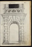 Picture 26 of 49 from Regole generali di architetvra sopra le cinqve maniere de gliedifici : cioe, thoscano, dorico, ionico, corinthio, et composito, con gliessempi dell'antiqvita, che per la magior parte concordano con la dottrina di Vitrvvio (1537), leaf 88