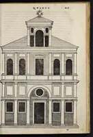 Picture 27 of 49 from Regole generali di architetvra sopra le cinqve maniere de gliedifici : cioe, thoscano, dorico, ionico, corinthio, et composito, con gliessempi dell'antiqvita, che per la magior parte concordano con la dottrina di Vitrvvio (1537), leaf 92