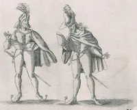 An illustration from Repraesentatio der fürstlichen Auffzug vnd Ritterspil : sobei des ... Fürsten ... Johann Friderichen, Hertzogen zu Wurttenberg vnd Teckh ... vnd der ... Fürstin ... Barbara Sophien geborne Marggrauin zu Brandẽburgi ... hochzeitlich. Ehrnfest den 6 Nouemb. A.̊1609 in der fürstl. Hauptstat Stutgarten mit grosser Solennitet gehaiten worden ... (1611)