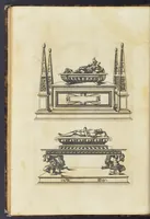 An illustration from Second livre d'architectvre, contenant plusieurs & diuerses ordonances de cheminees, lucarnes, portes, fonteines, puis & pauillons, pour enrichir tant le dedans que le dehors de tous edifices. Auec les desseins de dix sepultures toutes differentes (1561)
