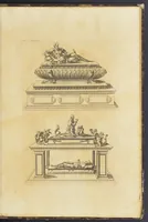 An illustration from Second livre d'architectvre, contenant plusieurs & diuerses ordonances de cheminees, lucarnes, portes, fonteines, puis & pauillons, pour enrichir tant le dedans que le dehors de tous edifices. Auec les desseins de dix sepultures toutes differentes (1561)