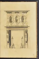 An illustration from Second livre d'architectvre, contenant plusieurs & diuerses ordonances de cheminees, lucarnes, portes, fonteines, puis & pauillons, pour enrichir tant le dedans que le dehors de tous edifices. Auec les desseins de dix sepultures toutes differentes (1561)