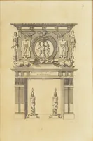 An illustration from Second livre d'architectvre, contenant plusieurs & diuerses ordonances de cheminees, lucarnes, portes, fonteines, puis & pauillons, pour enrichir tant le dedans que le dehors de tous edifices. Auec les desseins de dix sepultures toutes differentes (1561)