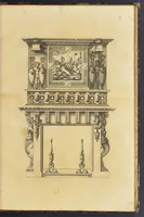 An illustration from Second livre d'architectvre, contenant plusieurs & diuerses ordonances de cheminees, lucarnes, portes, fonteines, puis & pauillons, pour enrichir tant le dedans que le dehors de tous edifices. Auec les desseins de dix sepultures toutes differentes (1561)