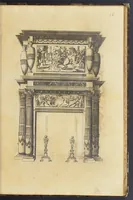 An illustration from Second livre d'architectvre, contenant plusieurs & diuerses ordonances de cheminees, lucarnes, portes, fonteines, puis & pauillons, pour enrichir tant le dedans que le dehors de tous edifices. Auec les desseins de dix sepultures toutes differentes (1561)