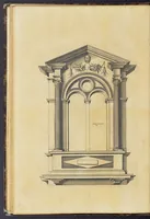 An illustration from Second livre d'architectvre, contenant plusieurs & diuerses ordonances de cheminees, lucarnes, portes, fonteines, puis & pauillons, pour enrichir tant le dedans que le dehors de tous edifices. Auec les desseins de dix sepultures toutes differentes (1561)