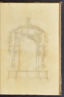 An illustration from Second livre d'architectvre, contenant plusieurs & diuerses ordonances de cheminees, lucarnes, portes, fonteines, puis & pauillons, pour enrichir tant le dedans que le dehors de tous edifices. Auec les desseins de dix sepultures toutes differentes (1561)