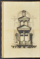 An illustration from Second livre d'architectvre, contenant plusieurs & diuerses ordonances de cheminees, lucarnes, portes, fonteines, puis & pauillons, pour enrichir tant le dedans que le dehors de tous edifices. Auec les desseins de dix sepultures toutes differentes (1561)