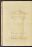 An illustration from Second livre d'architectvre, contenant plusieurs & diuerses ordonances de cheminees, lucarnes, portes, fonteines, puis & pauillons, pour enrichir tant le dedans que le dehors de tous edifices. Auec les desseins de dix sepultures toutes differentes (1561)