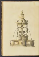 An illustration from Second livre d'architectvre, contenant plusieurs & diuerses ordonances de cheminees, lucarnes, portes, fonteines, puis & pauillons, pour enrichir tant le dedans que le dehors de tous edifices. Auec les desseins de dix sepultures toutes differentes (1561)