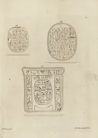 An illustration from A descriptive catalogue of a general collection of ancient and modern engraved gems, cameos as well as intaglios, taken from the most celebrated cabinets in Europe and cast in coloured pastes, white enamel, and sulphur, by James Tassie, modeller (1791)
