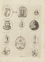 An illustration from A descriptive catalogue of a general collection of ancient and modern engraved gems, cameos as well as intaglios, taken from the most celebrated cabinets in Europe and cast in coloured pastes, white enamel, and sulphur, by James Tassie, modeller (1791)