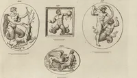 An illustration from A descriptive catalogue of a general collection of ancient and modern engraved gems, cameos as well as intaglios, taken from the most celebrated cabinets in Europe and cast in coloured pastes, white enamel, and sulphur, by James Tassie, modeller (1791)